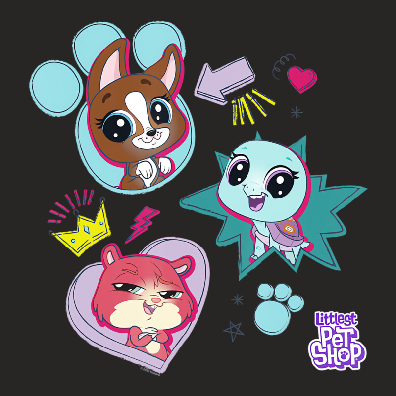 Littlest Pet Shop Pawsitively Cute Group T Shirt Ladies Fitted T-Shirt by kranendon | Artistshot