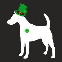 Funny Shamrock Smooth Fox Terrier St Patrick's Day Ladies Fitted T-shirt | Artistshot