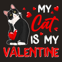 My Cat Is My Valentine Cute Valentine's Day Cat Da Tank Top | Artistshot