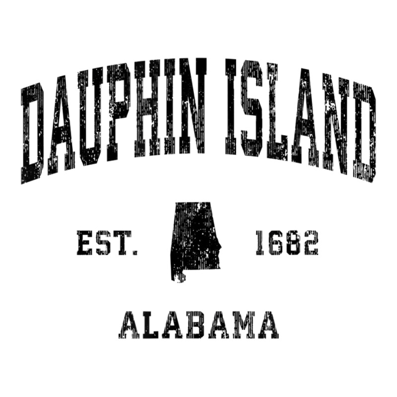 Dauphin Island Alabama Al Vintage Athletic Black S V-Neck Tee by galloywa | Artistshot