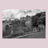 Alnwick Castle In Black And White 2 Ladies Fitted T-shirt | Artistshot