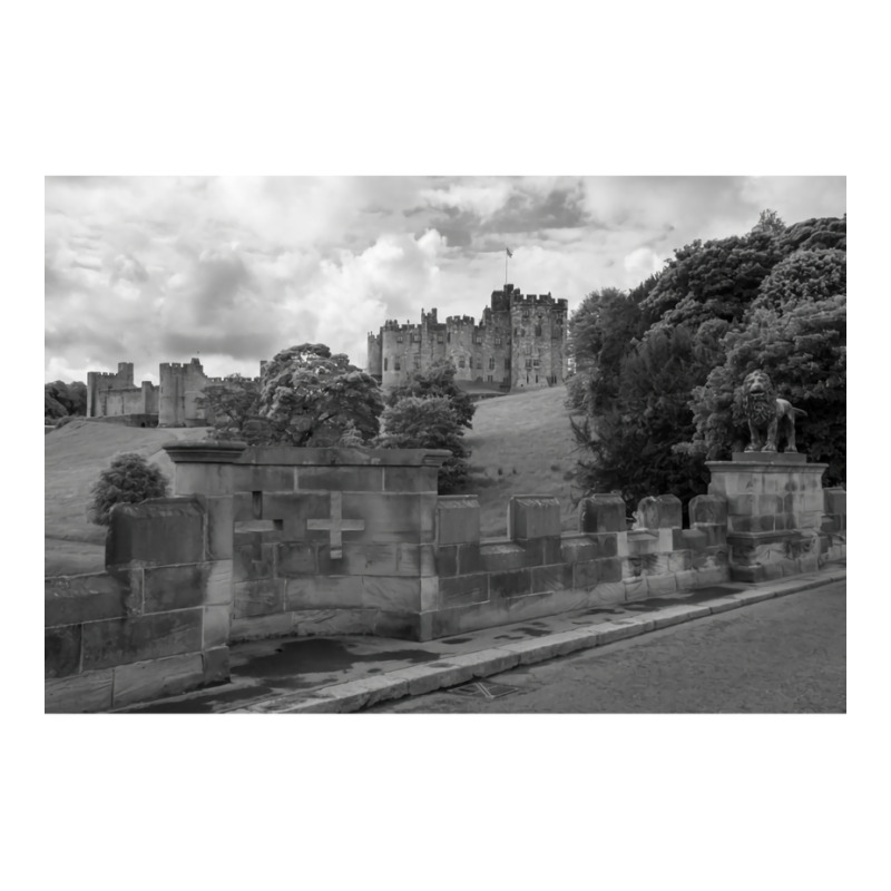 Alnwick Castle In Black And White 2 Crop Top by brodyjeunep | Artistshot