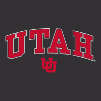 Utah Utes Arch Over Black Officially Licensed Pull Vintage Hoodie | Artistshot