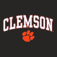 Mens Clemson Tigers Arch Over Dark Heather Officia Ladies Fitted T-shirt | Artistshot