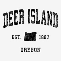 Deer Island Oregon Or Vintage Athletic Black Sport Adjustable Cap | Artistshot