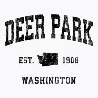 Deer Park Washington Wa Vintage Athletic Black Spo T-shirt | Artistshot