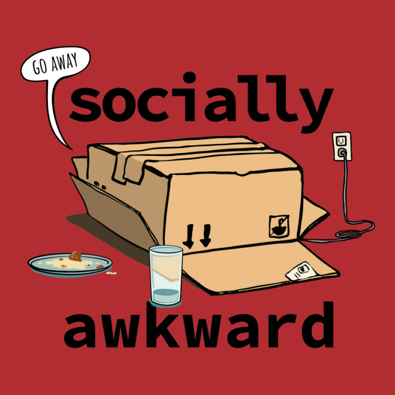 Socially Awkward Introvert In A Cardboard Box Fort Ladies Fitted T-Shirt by jaymeeadanicz | Artistshot