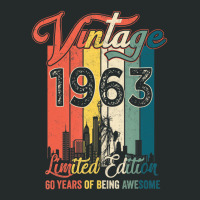 Vintage 1963 60 Years Of Being Awesome Gift Limite Women's Triblend Scoop T-shirt | Artistshot