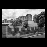 Alnwick Castle In Black And White 1 Adjustable Cap | Artistshot