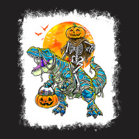 Bleached Halloween Dinosaur Spooky Saurus Hallowee T-shirt | Artistshot