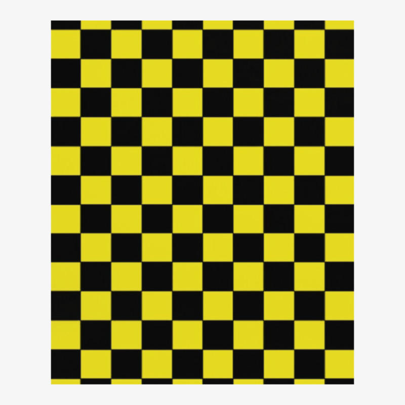 Black And Yellow Checks Ladies Fitted T-Shirt by wilktopick1 | Artistshot