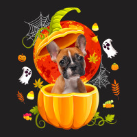 Boston Terrier Witch Pumpkin Halloween Dog Lover F T-shirt | Artistshot