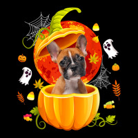 Boston Terrier Witch Pumpkin Halloween Dog Lover F V-neck Tee | Artistshot