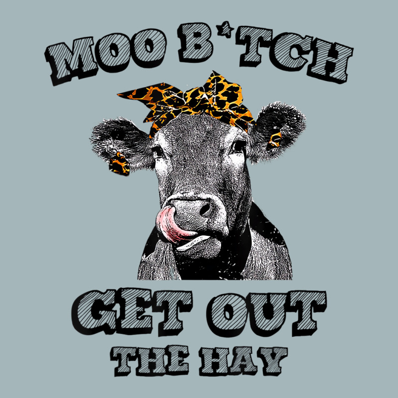 Moo Bitch Get Out The Hay Funny Heifer Leopard T S Unisex Sherpa-lined Denim Jacket | Artistshot