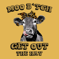 Moo Bitch Get Out The Hay Funny Heifer Leopard T S Vintage Hoodie And Short Set | Artistshot