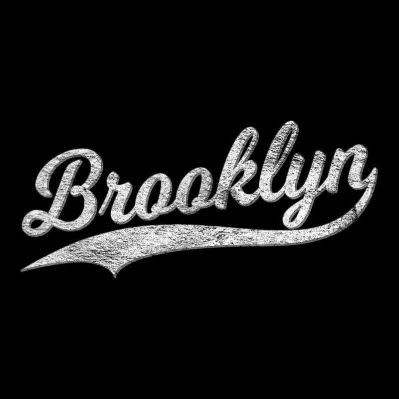 Brooklyn New York Retro Vintage Sports Script Curs Portrait Canvas Print | Artistshot