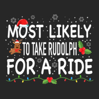 Most Likely To Rudolph For A Ride Family Matching Men's T-shirt Pajama Set | Artistshot