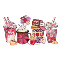 Pink Valentine Latte Iced Coffee Candy Heart Women Women's Pajamas Set | Artistshot