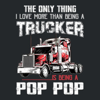 Mens Trucker Pop Pop Truck Driver Grandpa Pop Pop Crewneck Sweatshirt | Artistshot