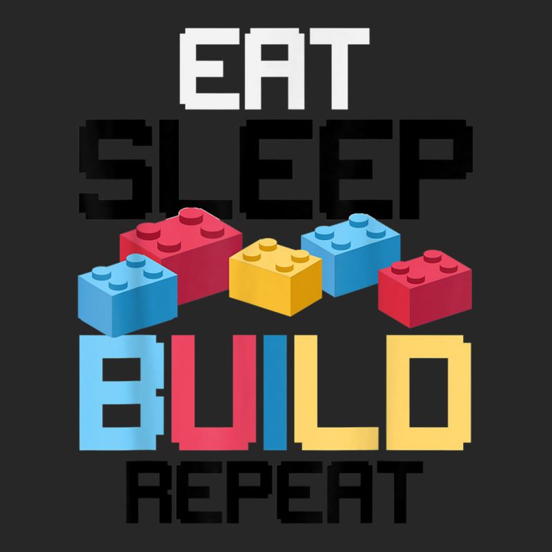 Funny Eat Sleep Build Gift Men Women Cool Blocks B Men's T-shirt Pajama Set | Artistshot