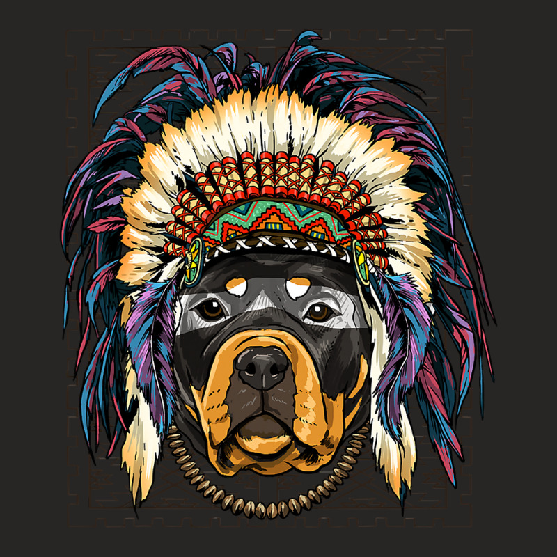 Native Indian Rottweiler Native American Indian Do Ladies Fitted T-Shirt by kerrmanthez | Artistshot