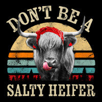 Dont Be A Salty Heifer Cute Highland Cow Lover Vin V-neck Tee | Artistshot