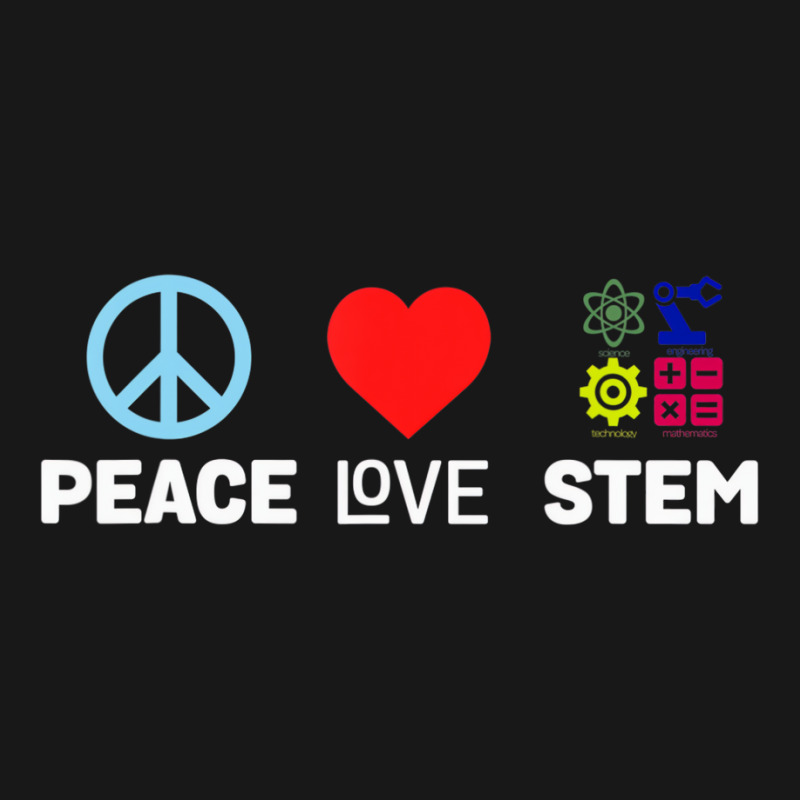 Peace Love Stem Science Technology Engineering Mat Flannel Shirt | Artistshot