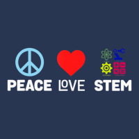 Peace Love Stem Science Technology Engineering Mat Men Denim Jacket | Artistshot