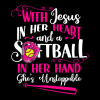 Jesus In Her Heart Softball Hand Funny Pitcher For Graphic Youth T-shirt | Artistshot