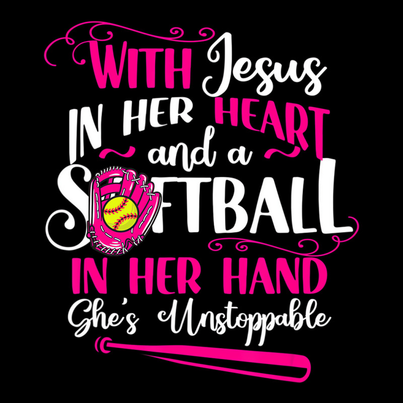 Jesus In Her Heart Softball Hand Funny Pitcher For Graphic Youth T-shirt by krumsiek | Artistshot