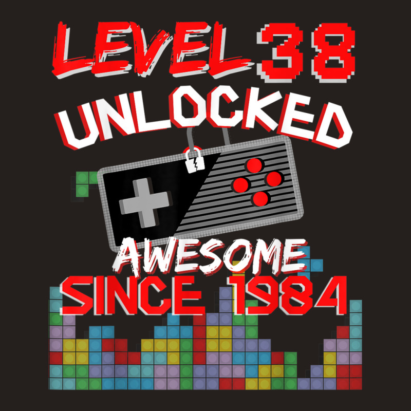 Gamer Boy Level 38 Unlocked Birthday Gaming  Top Tank Top | Artistshot