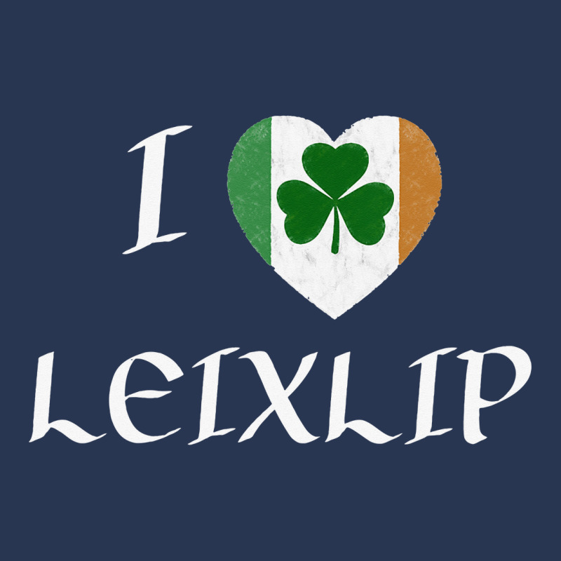 I Love Leixlip Ireland Eire Flag Heart Shamrock Men Denim Jacket | Artistshot