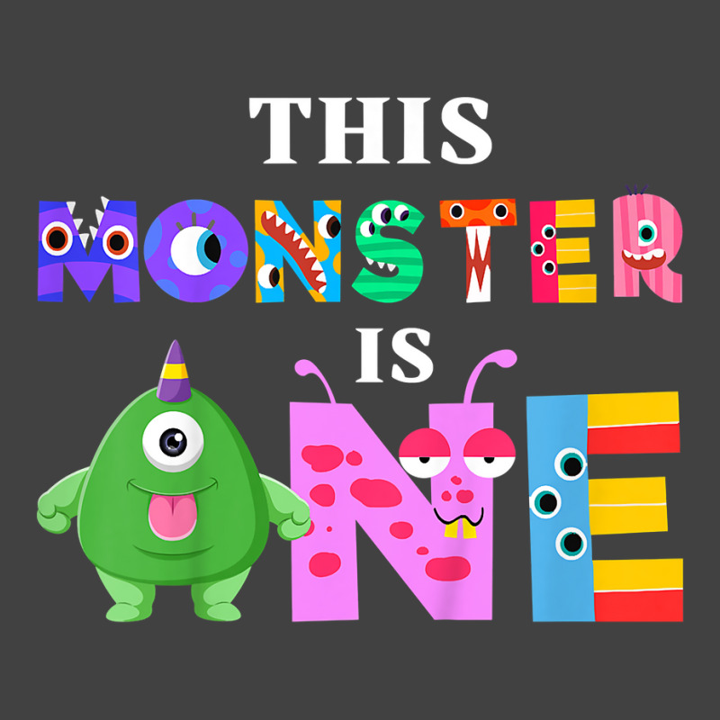 Kids This Monster Is One Year 1st Birthday Party F Vintage T-shirt | Artistshot