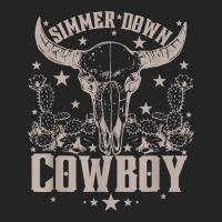 Simmer Down Cowboy Cowgirl, Western Cow Skull 3/4 Sleeve Shirt | Artistshot