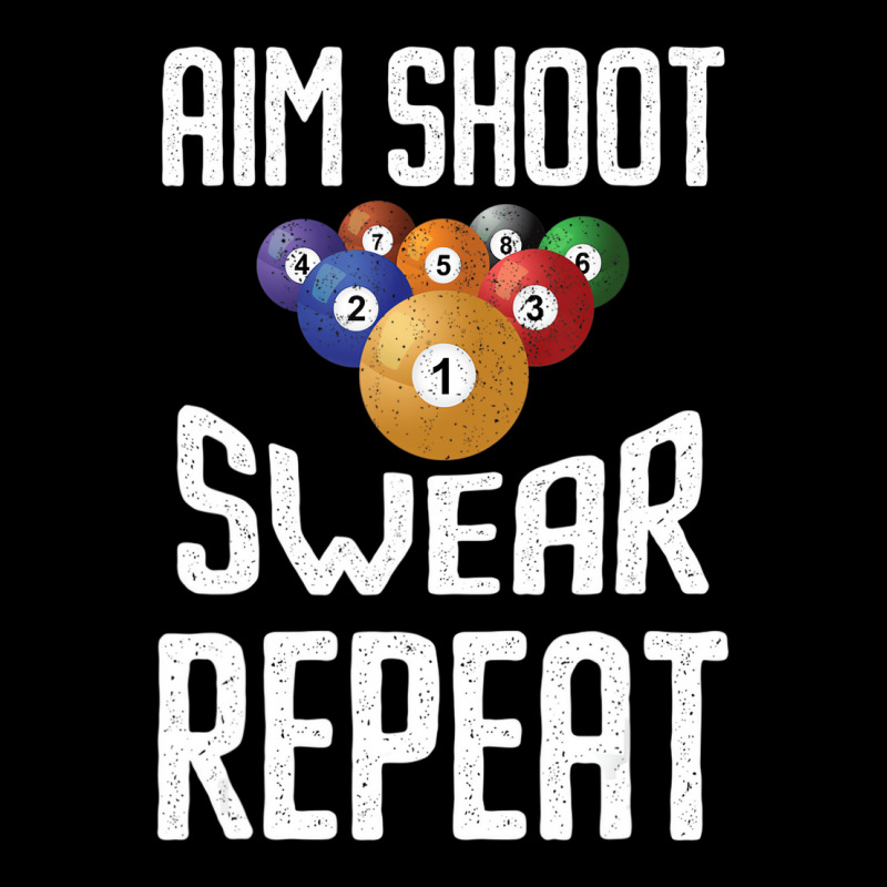 Mens Aim Shoot Swear Repeat Funny Billiards Player Adjustable Cap | Artistshot