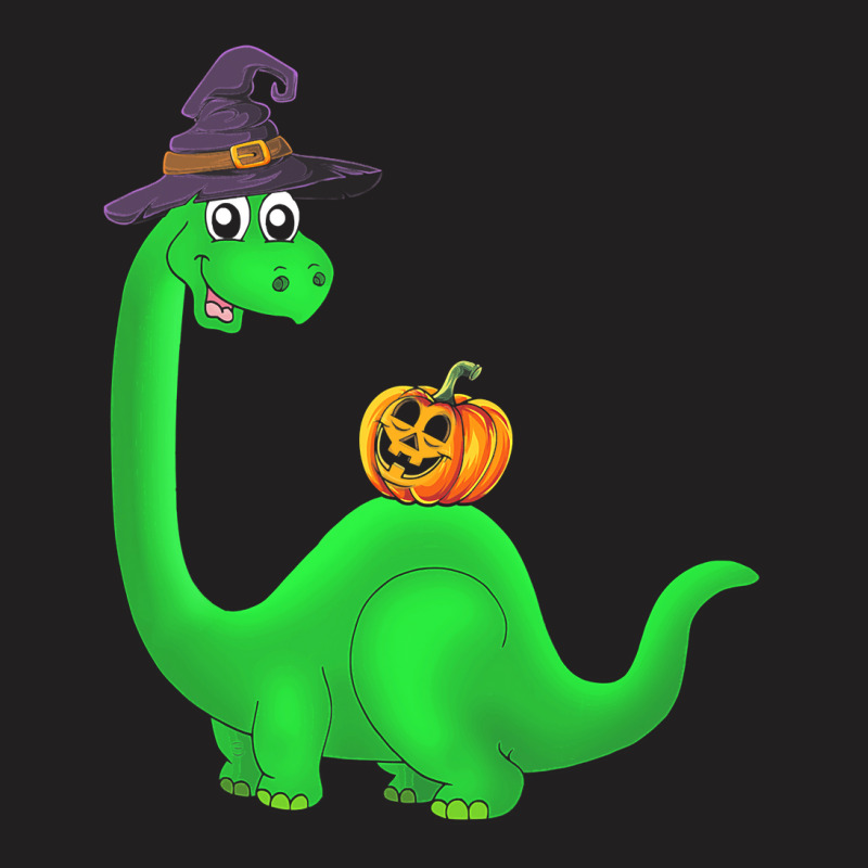 Brachiosaurus Witch Pumpkin Halloween Dinosaur Bro T-shirt | Artistshot