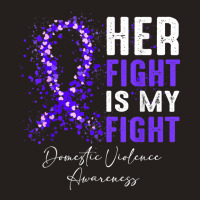 Her Fight Is My Fight Ribbon Domestic Violence Awa Tank Top | Artistshot