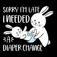 Sorry I'm Late I Needed A Diaper Change Funny Rabb V-neck Tee | Artistshot