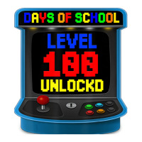 Level 100 Days Of School Unlocked Video Game Arcad Crewneck Sweatshirt | Artistshot