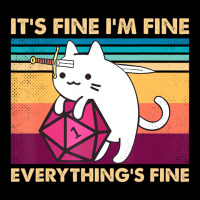 It's Fine I'm Fine Everything's Fine Funny Cat Vin V-neck Tee | Artistshot