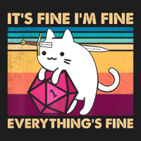 It's Fine I'm Fine Everything's Fine Funny Cat Vin Classic T-shirt | Artistshot