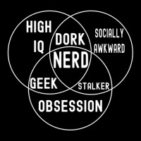 Funny Nerdy Venn Diagram Nerd Geek Dork Math Teach Youth Jogger | Artistshot