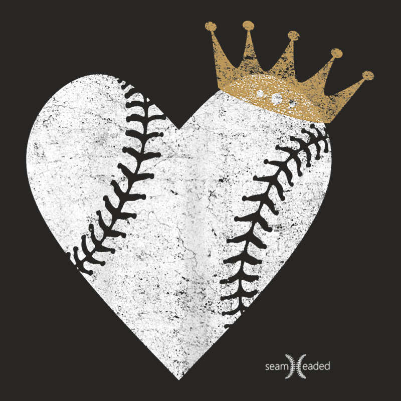 Vintage Royal Baseball Heart With Crown Tee Shirt Ladies Fitted T-Shirt by togniuck | Artistshot