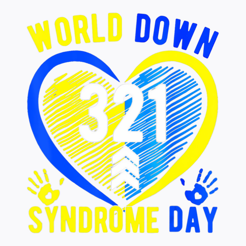 Blue Yellow Heart 21 World Down Syndrome Awareness T-shirt | Artistshot