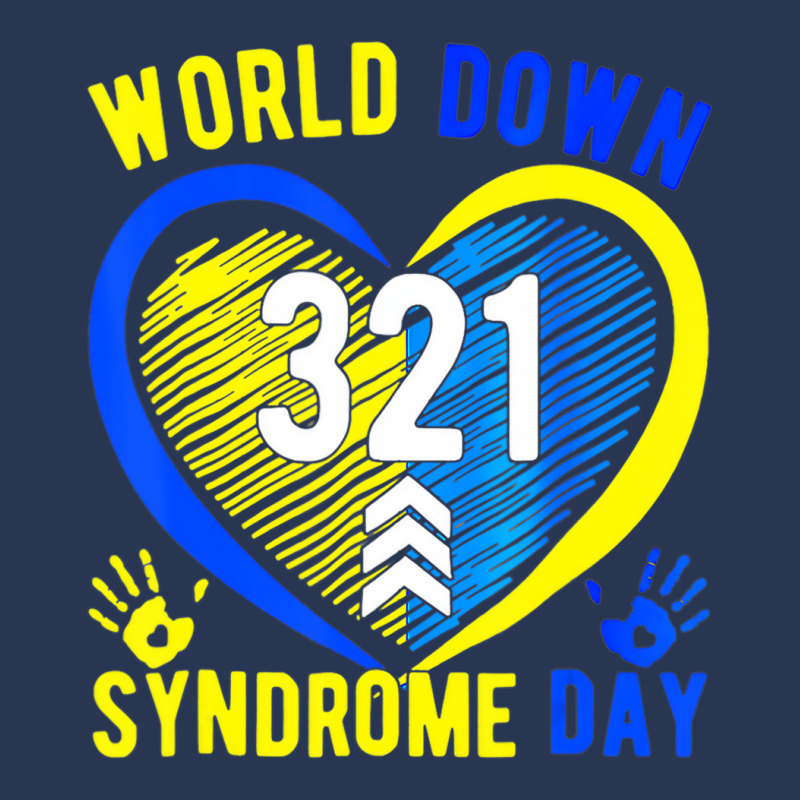 Blue Yellow Heart 21 World Down Syndrome Awareness Men Denim Jacket | Artistshot