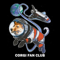 Corgi Dog Cute Playful Puppy Astronaut Space Cropped Hoodie | Artistshot