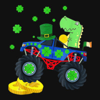 Dinosaur St Patrick's Day Monster Truck Irish Graphic T-shirt | Artistshot