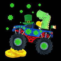 Dinosaur St Patrick's Day Monster Truck Irish V-neck Tee | Artistshot