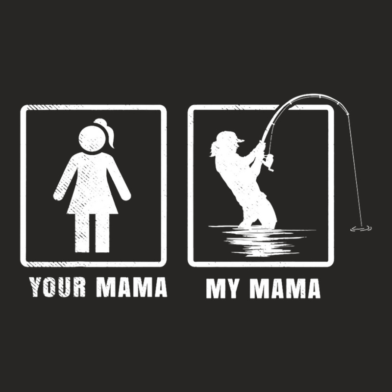 Fly Fishing Funny Mama Comparision Art Ladies Fitted T-Shirt by Elegantset | Artistshot