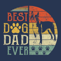 Boston Terrier Best Dog Dad Ever Vintage Father's Ladies Denim Jacket | Artistshot